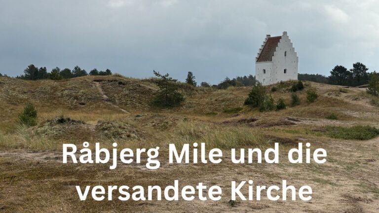Die versandete Kirche bei Skagen inmitten der Dünenlandschaft nahe Råbjerg Mile in Nordjütland