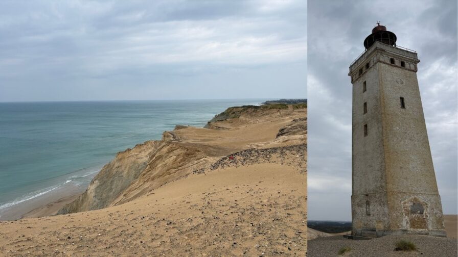 Rubjerg Knude Fyr und die von Dünen und Steilküste geprägte Landschaft an der dänischen Nordsee