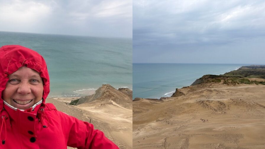 Blick vom Rubjerg Knude Fyr über die Dünen, Steilküste und Nordsee