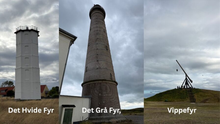 Det Hvide Fyr, Det Grå Fyr und die historische Wippfeueranlage Vippefyr in Skagen