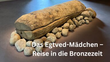 Rekonstruktion des Baumsarges des Egtved-Mädchens aus der Bronzezeit im Museum